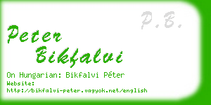 peter bikfalvi business card